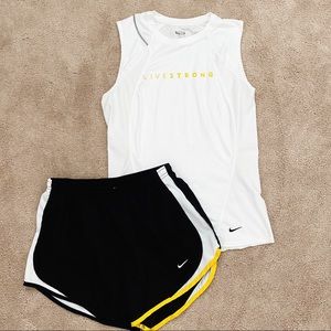 Nike Live Strong Set: Athletic Shorts & T-Shirt